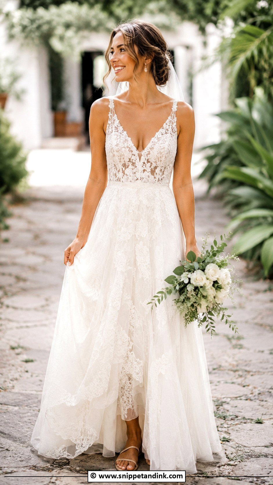 Lace Bohemian Wedding Dress - Snippet and Ink - 25 Bohemian Wedding Dresses