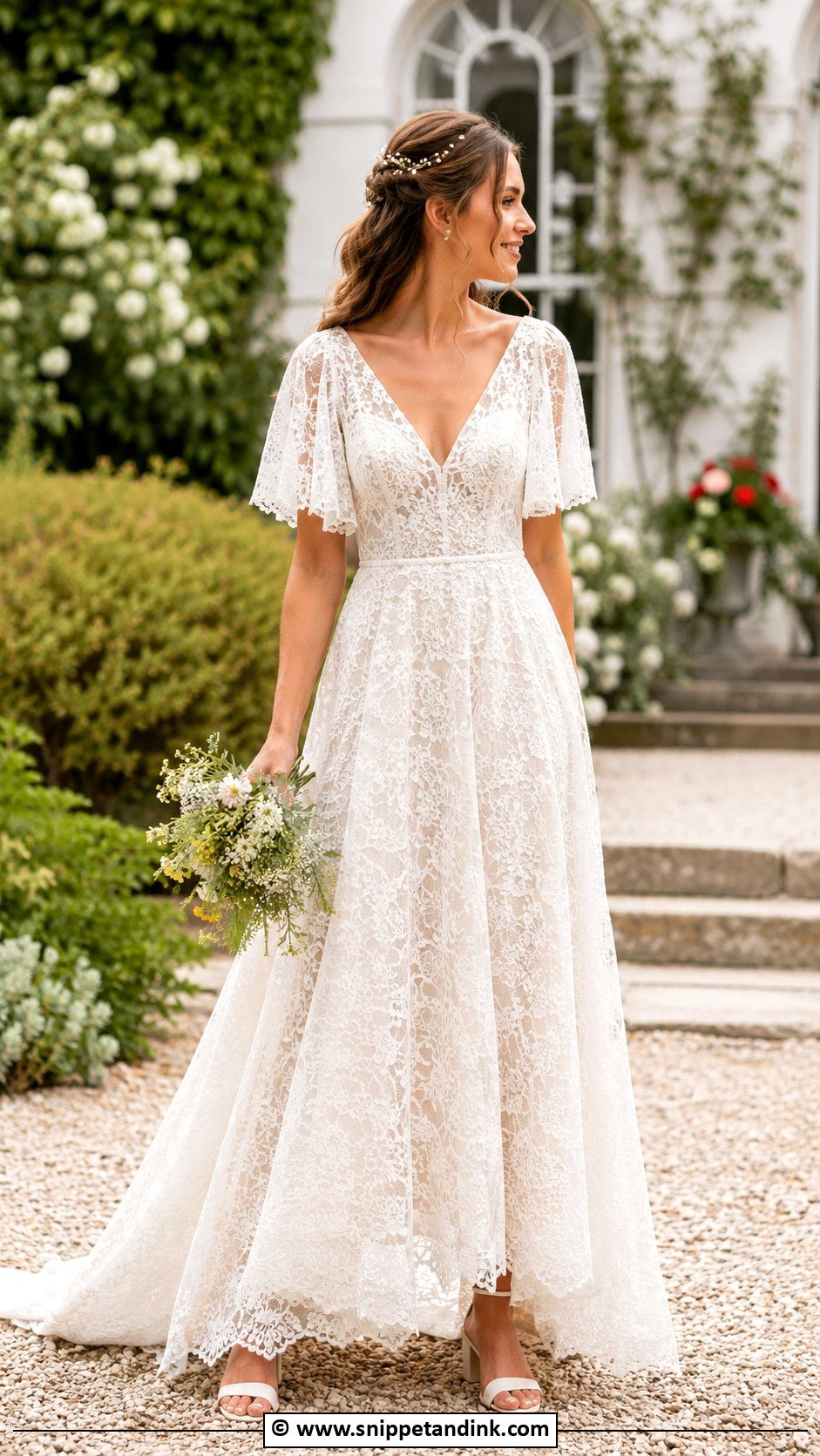 Lace Boho Wedding Dress - Snippet and Ink - 25 Boho Chic Wedding Dress Ideas