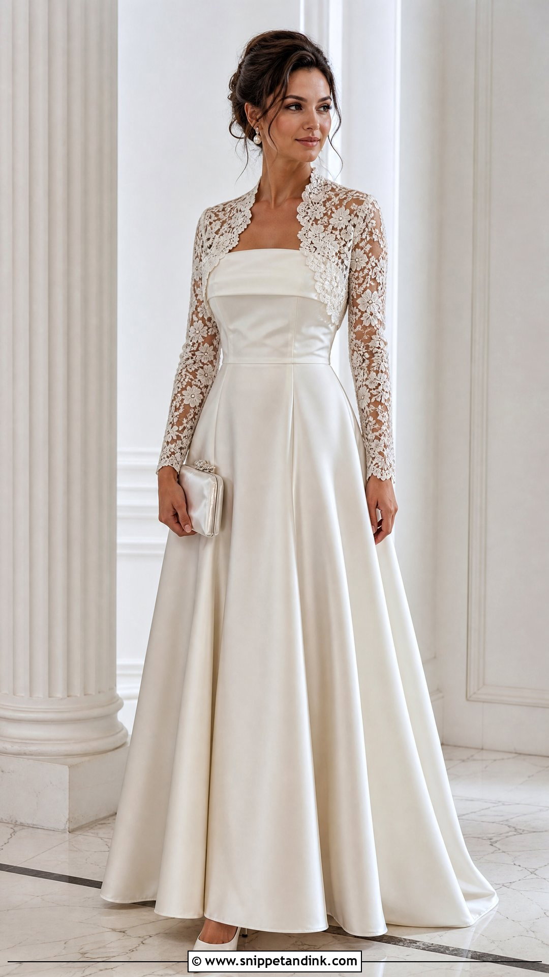 Lace Bolero Wedding Dress Cover - Snippet and Ink - 20 Wedding Dress Cover Ideas