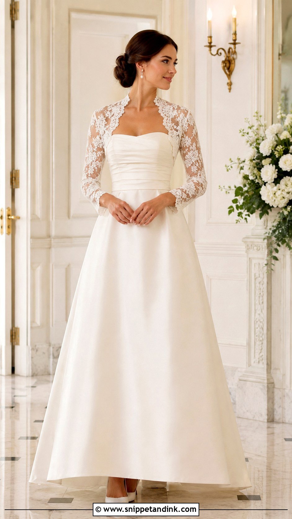 Lace Bolero Wedding Dress Jacket - Snippet and Ink - 25 Wedding Dress Jacket Ideas