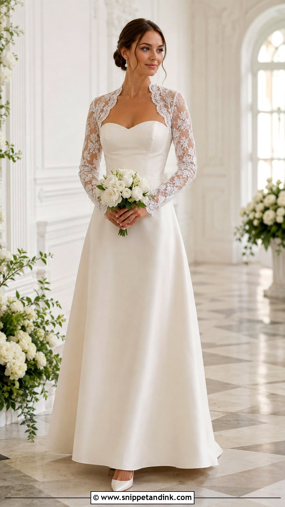 Lace Bolero Wedding Dress Topper - Snippet and Ink - 30 Wedding Dress Topper Ideas