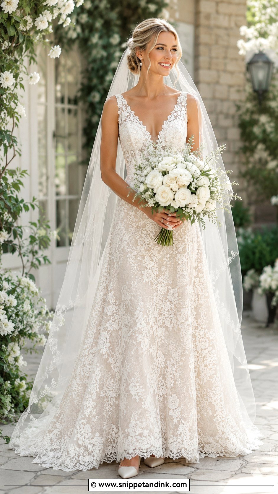Lace Bridal Dress - Snippet and Ink - 25 Elegant Bridal Dress Ideas