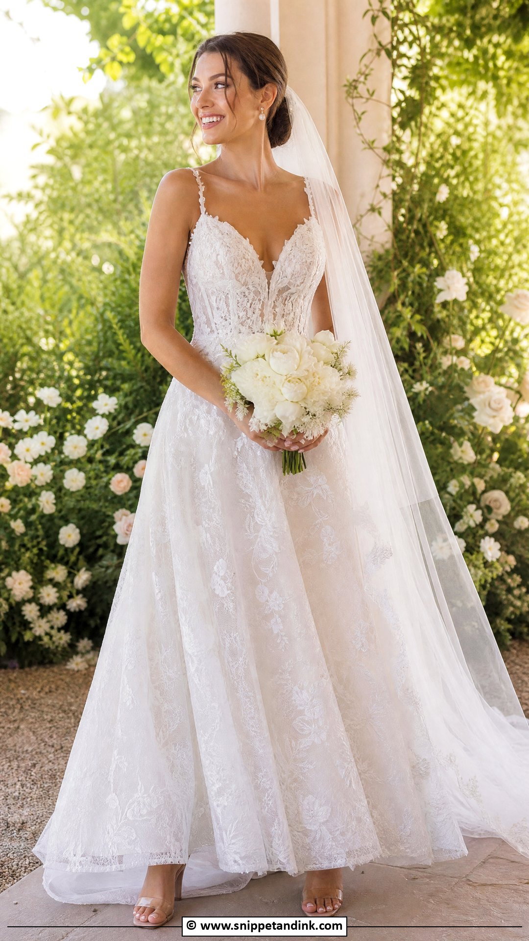 Lace Bridal Dress Outfit - Snippet and Ink - 35 Bridal Outfit Ideas