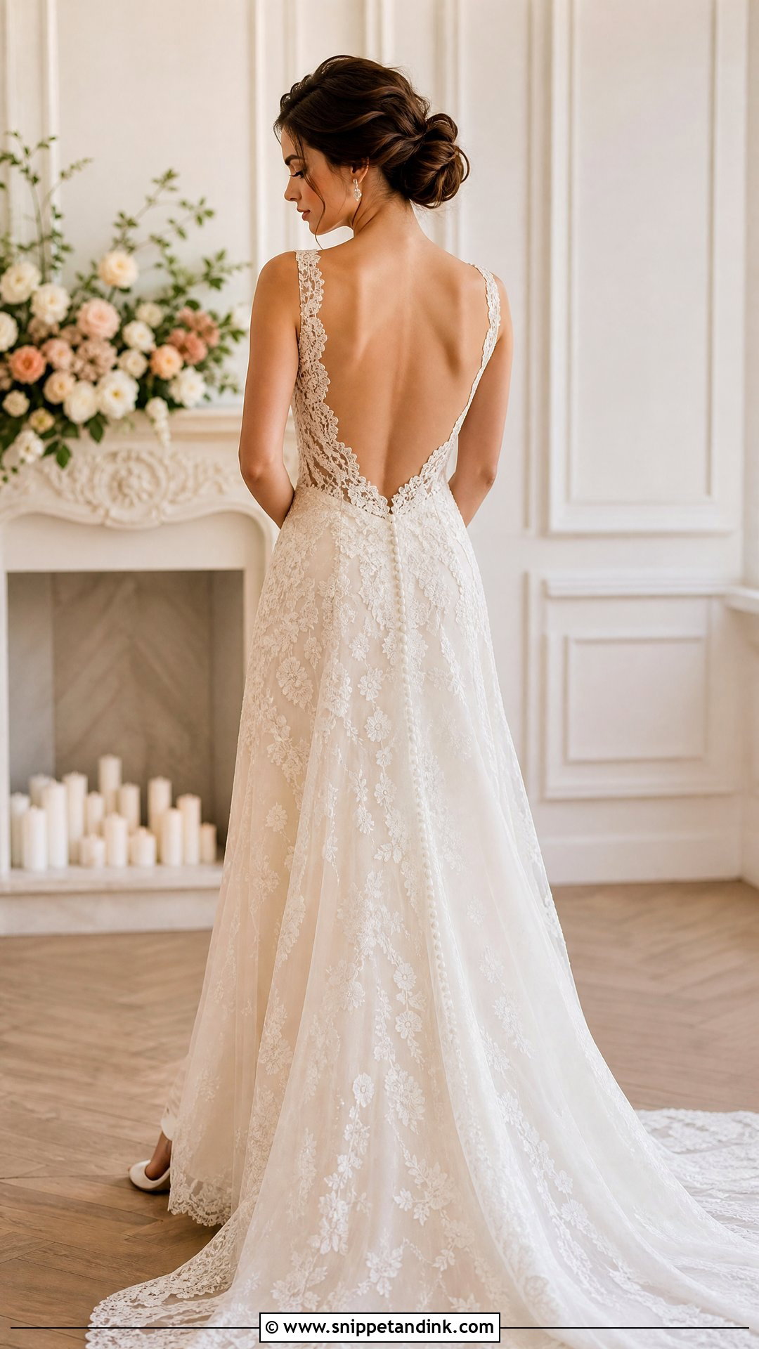 Lace Bridal Gown With Open Back - Snippet and Ink - 25 Lace Bridal Gown Ideas