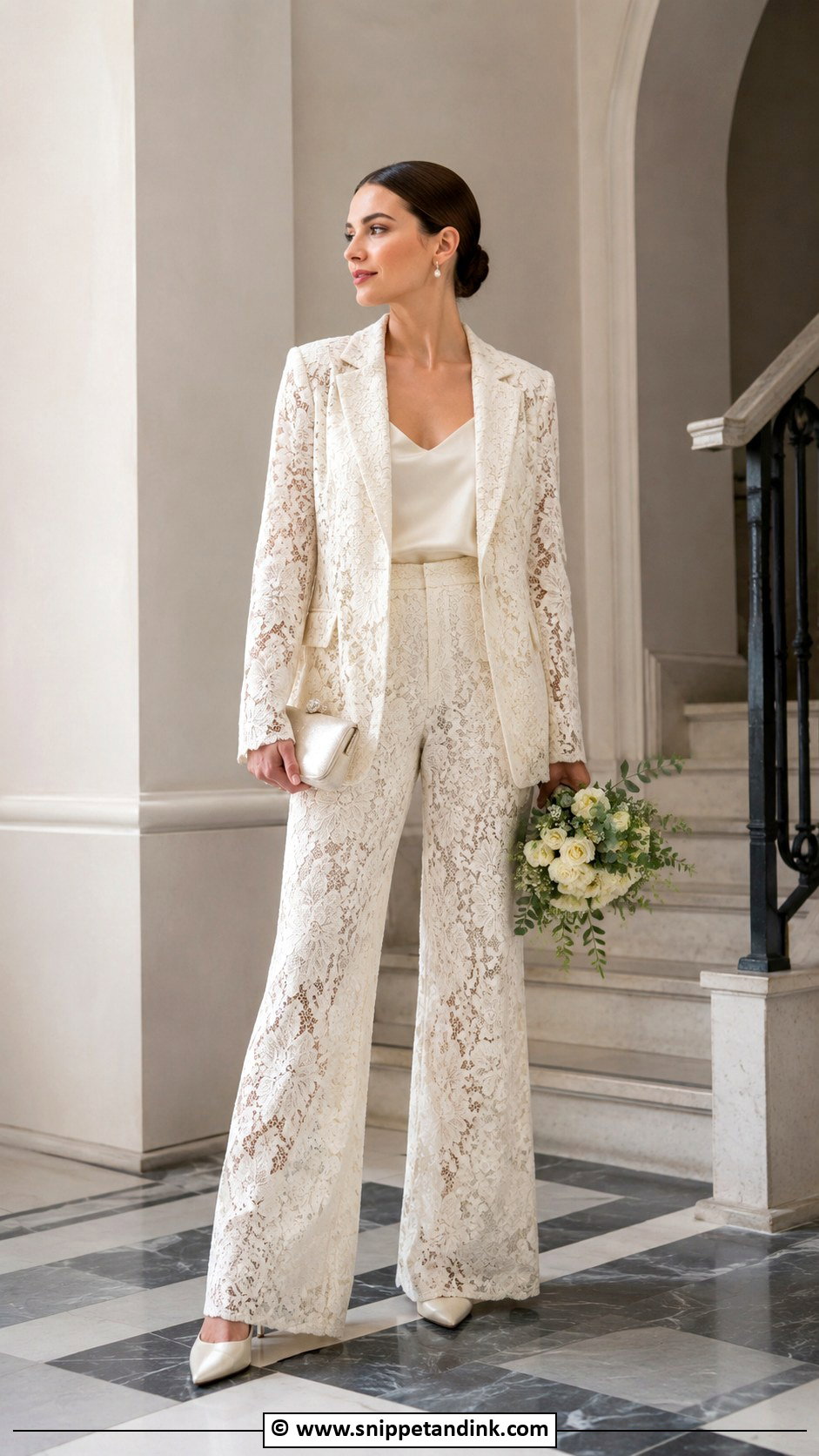 Lace Bridal Suit - Snippet and Ink - 30 Alternative Wedding Dress Ideas