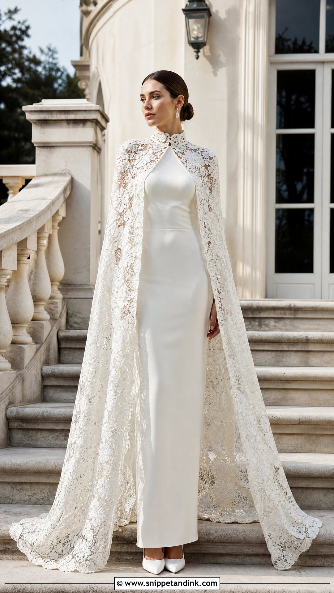 Lace Cape Wedding Dress - Snippet and Ink - 25 Old Fashioned Wedding Dress Ideas