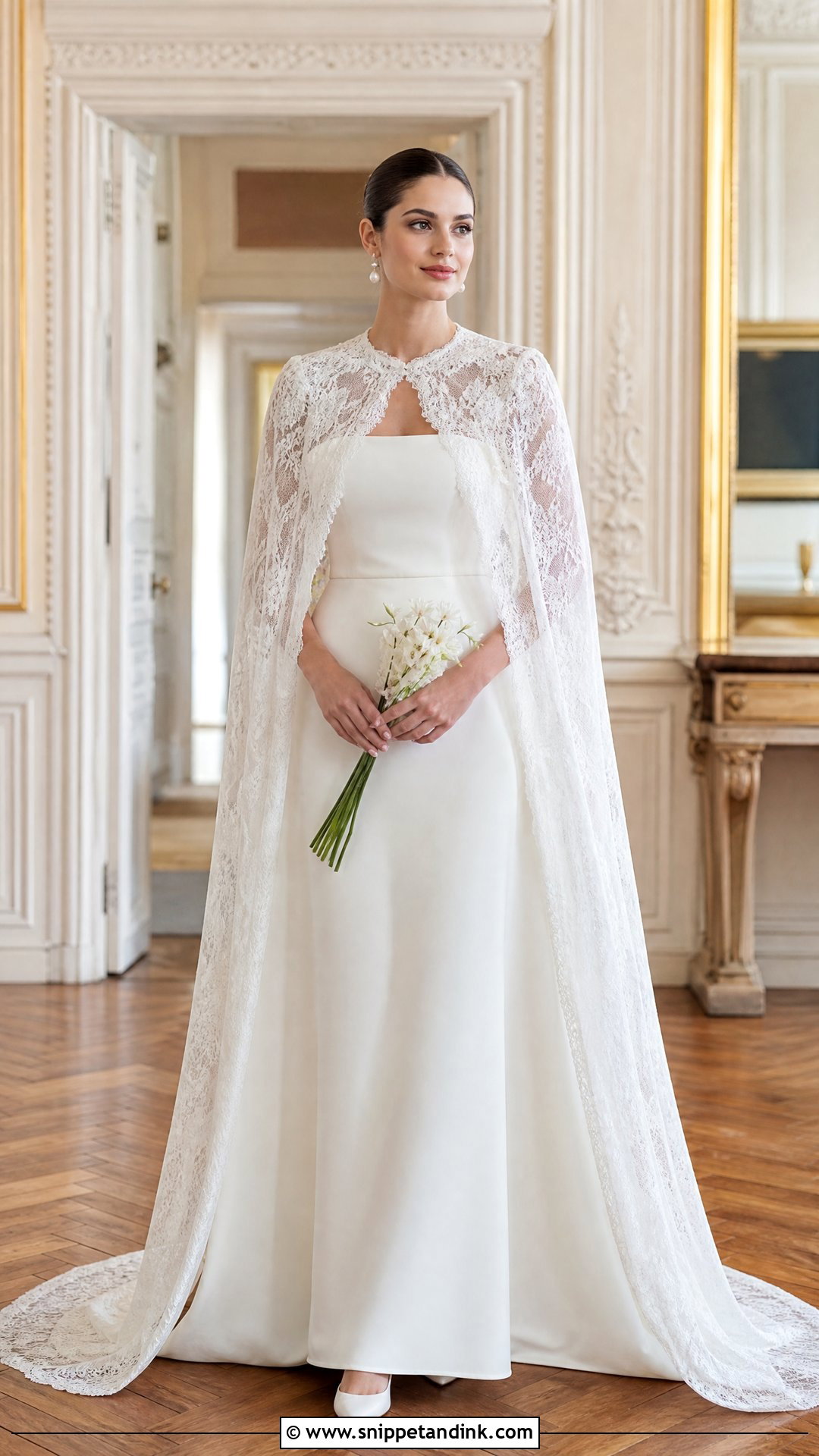 Lace Cape Wedding Dress - Snippet and Ink - 20 Over the Top Wedding Dress Ideas
