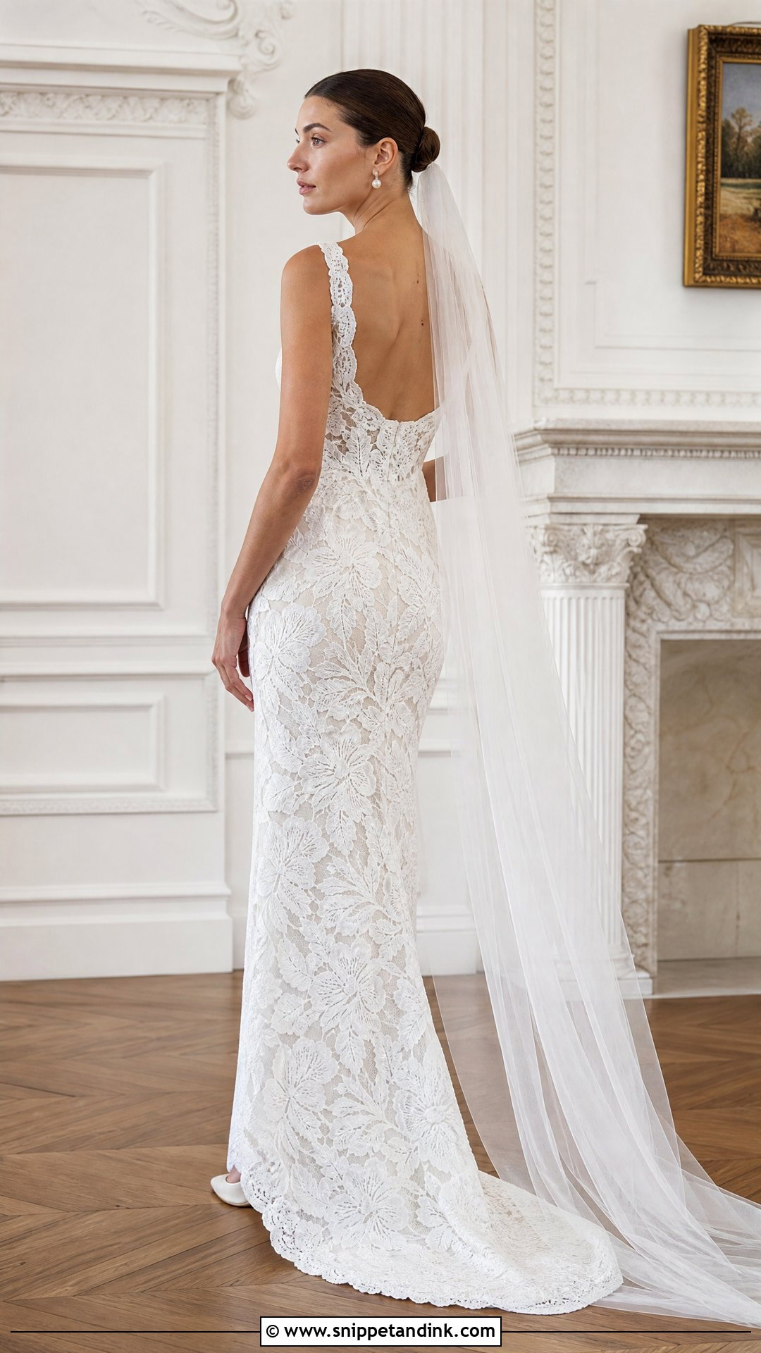Lace Column Wedding Dress - Snippet and Ink - 25 High Fashion Wedding Dress Ideas
