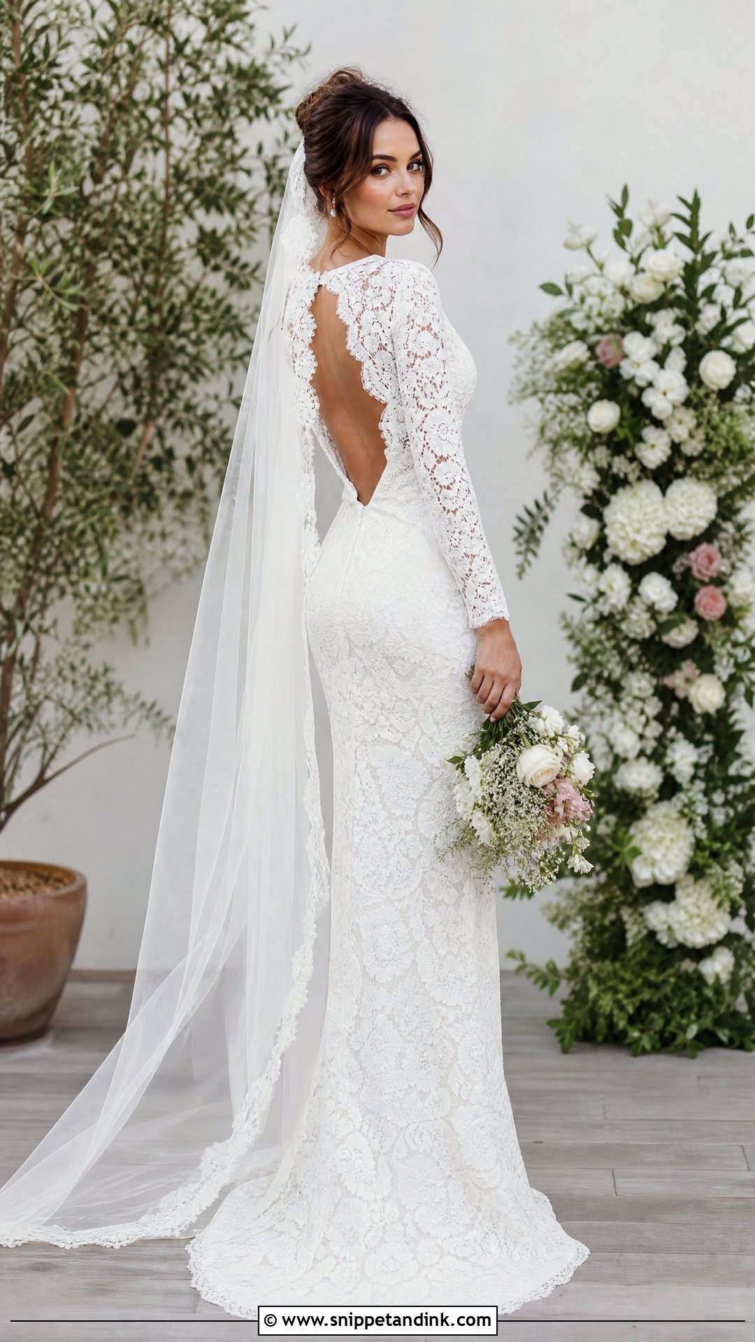 Lace Column Wedding Dress - Snippet and Ink - 20 Vogue Wedding Dress Ideas