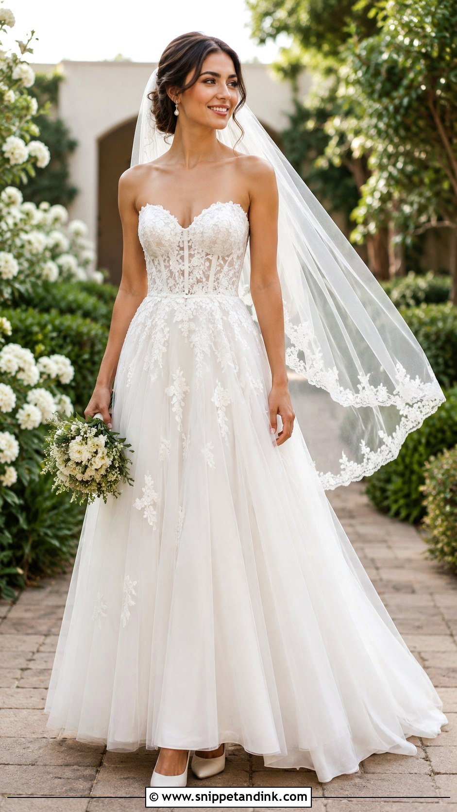 Lace Corset A Line Wedding Dress - Snippet and Ink - 25 Lace Corset Wedding Dress Ideas