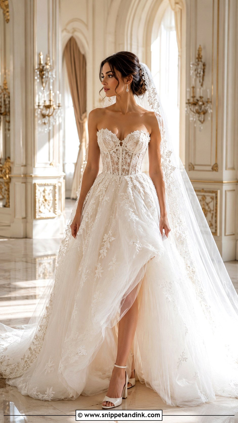 Lace Corset Ball Gown Wedding Dress - Snippet and Ink - 20 Wedding Dresses with Corset