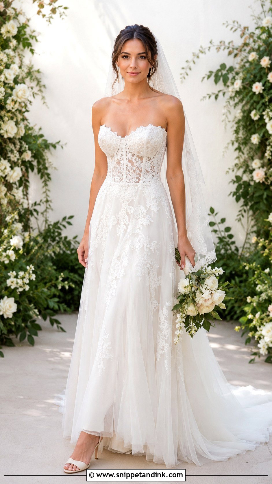 Lace Corset Bridal Dress - Snippet and Ink - 25 Corset Bridal Dress Ideas