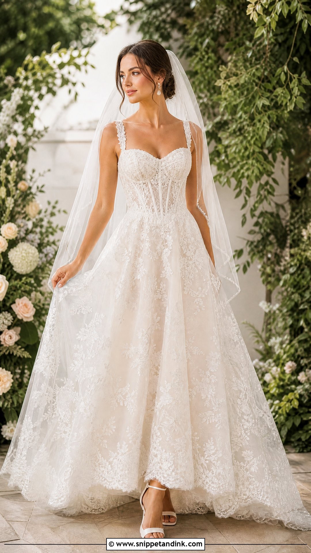Lace Corset Bride Gown - Snippet and Ink - 25 Corse Bride Ideas
