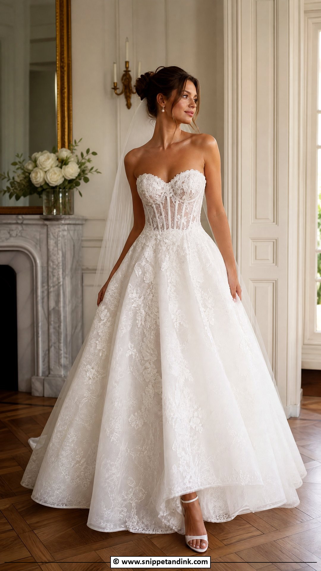 Lace Corset Wedding Dress - Snippet and Ink - 35 Lace Styles for Wedding