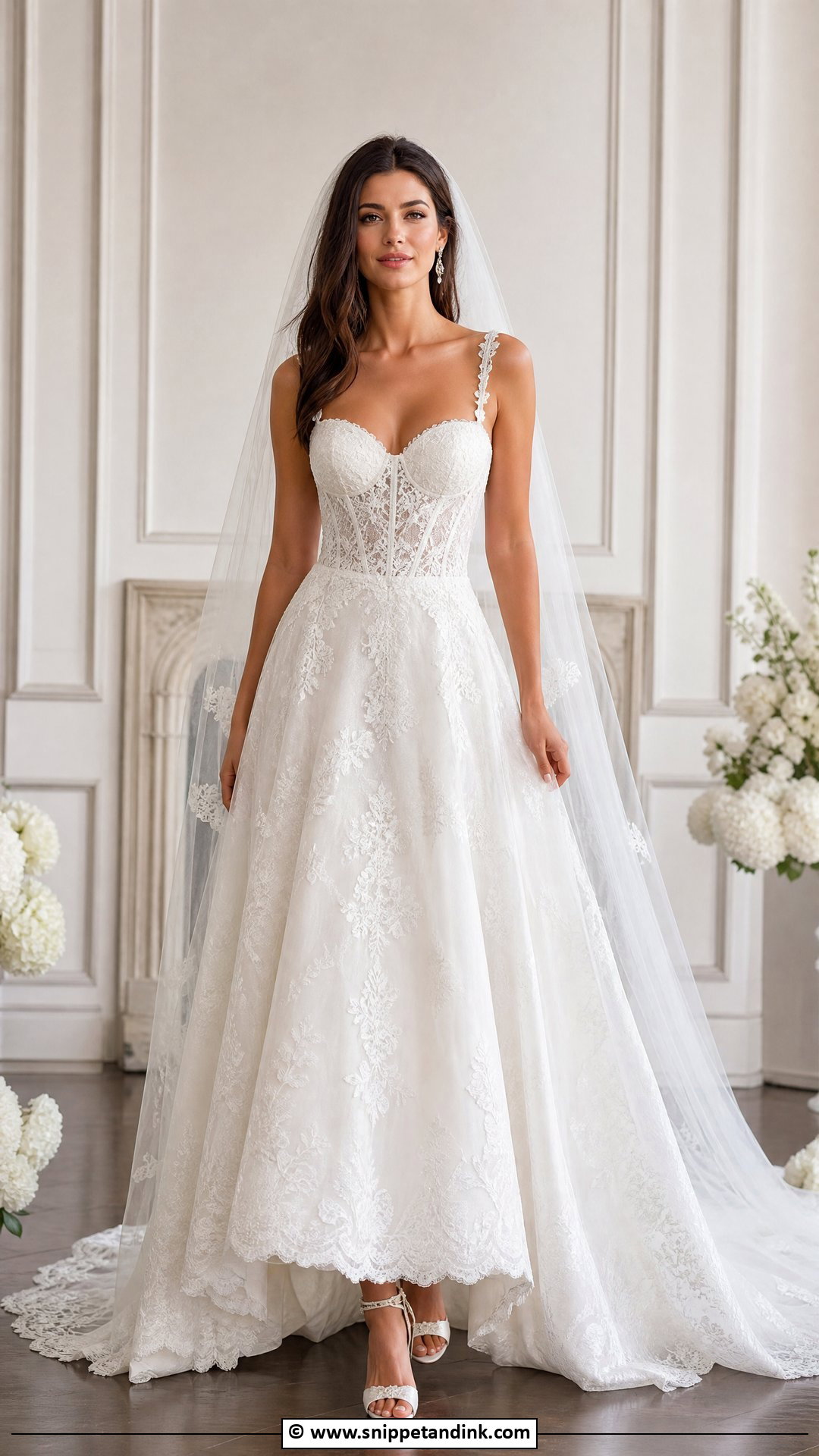 Lace Corset Wedding Dress - Snippet and Ink - 35 Lace Wedding Dress Ideas