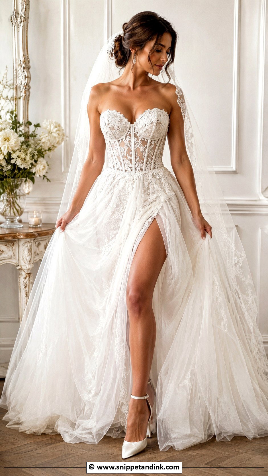 Lace Corset Wedding Dress - Snippet and Ink - 35 Whimsical Wedding Dress Ideas