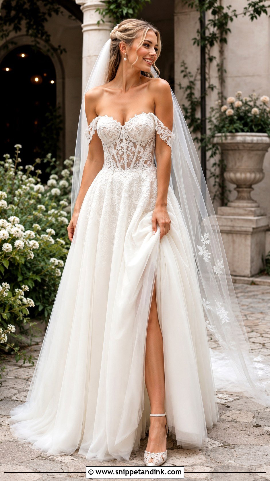 Lace Corset Wedding Dress - Snippet and Ink - 25 Ethereal Wedding Dress Goddesses Ideas