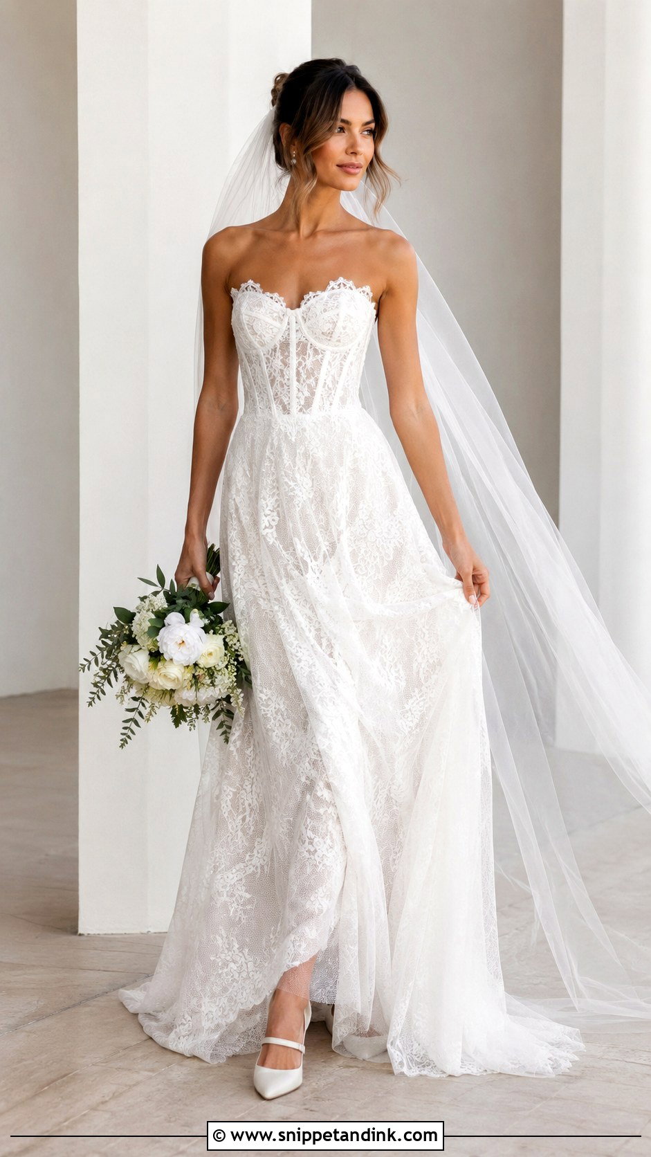 Lace Corset Wedding Dress - Snippet and Ink - 25 Romantic Lace Wedding Dress Ideas