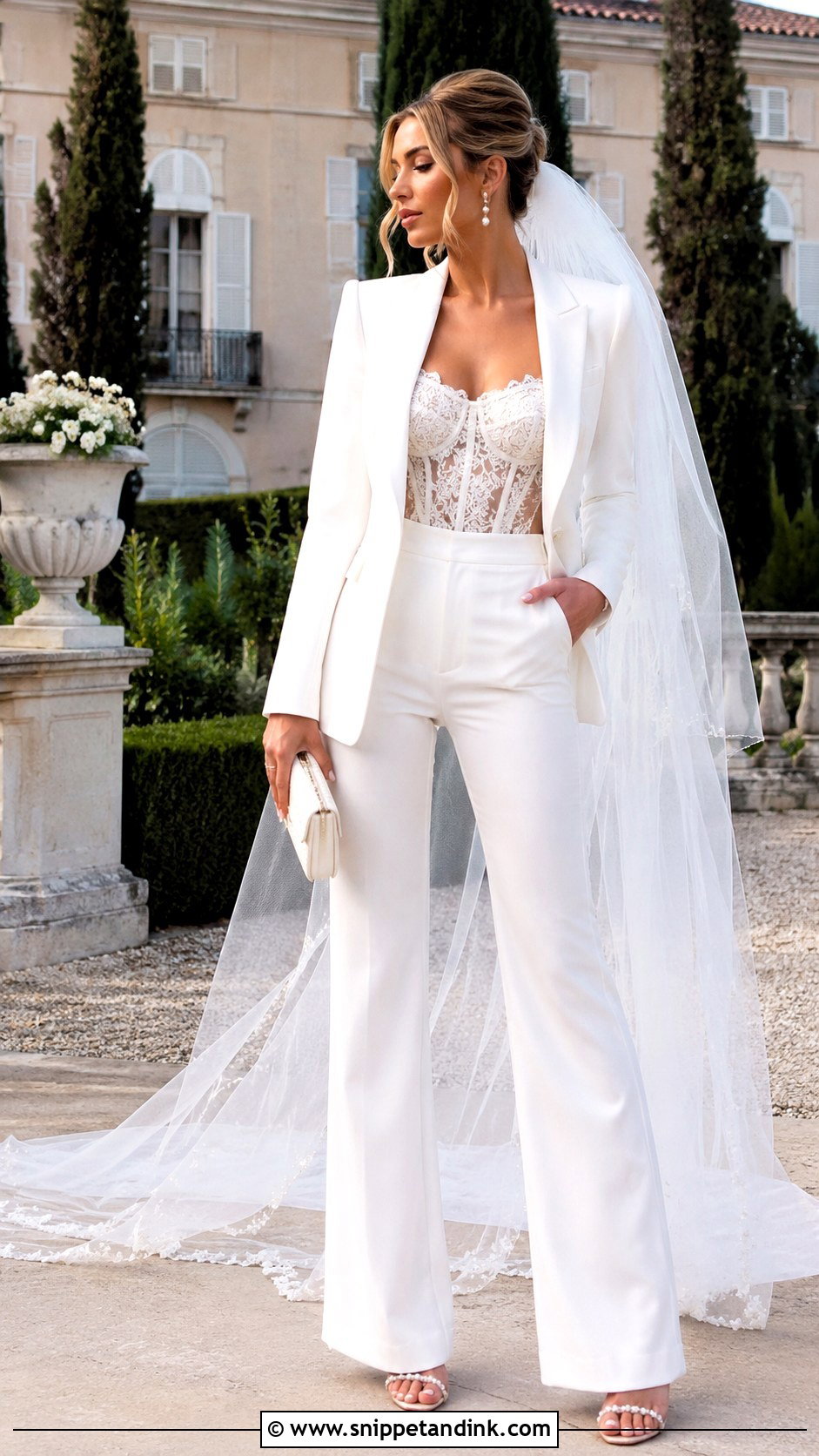 Lace Corset Wedding Dress Pantsuit - Snippet and Ink - 20 Wedding Dress Pantsuit Ideas