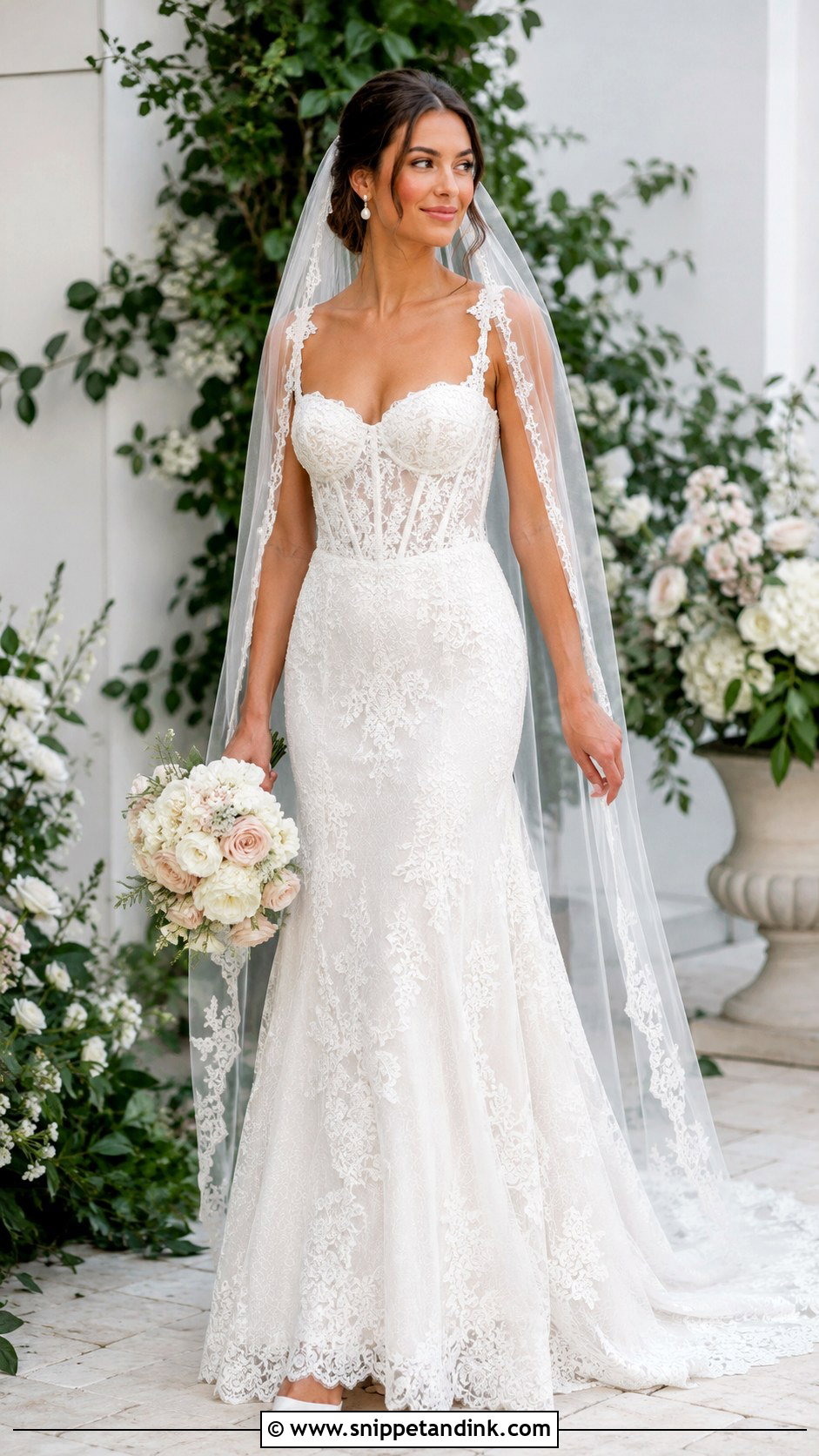 Lace Corset Wedding Gown - Snippet and Ink - 25 Corset Wedding Gown Ideas
