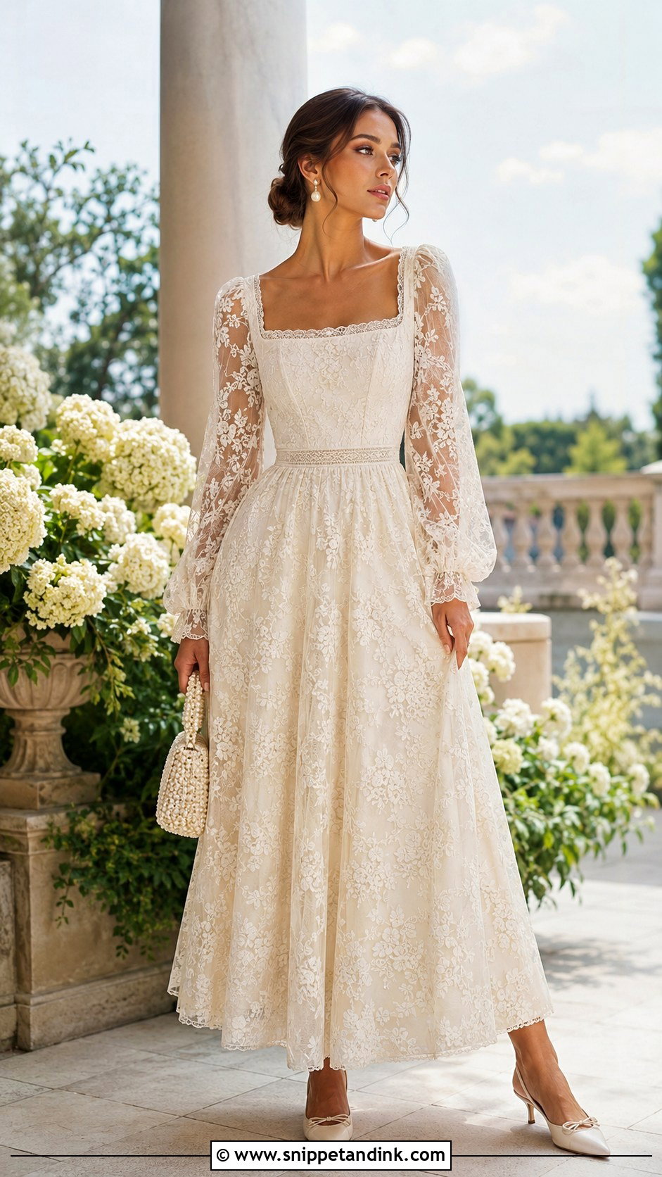 Lace Cottagecore Gown - Snippet and Ink - 20 Cottagecore Gowns