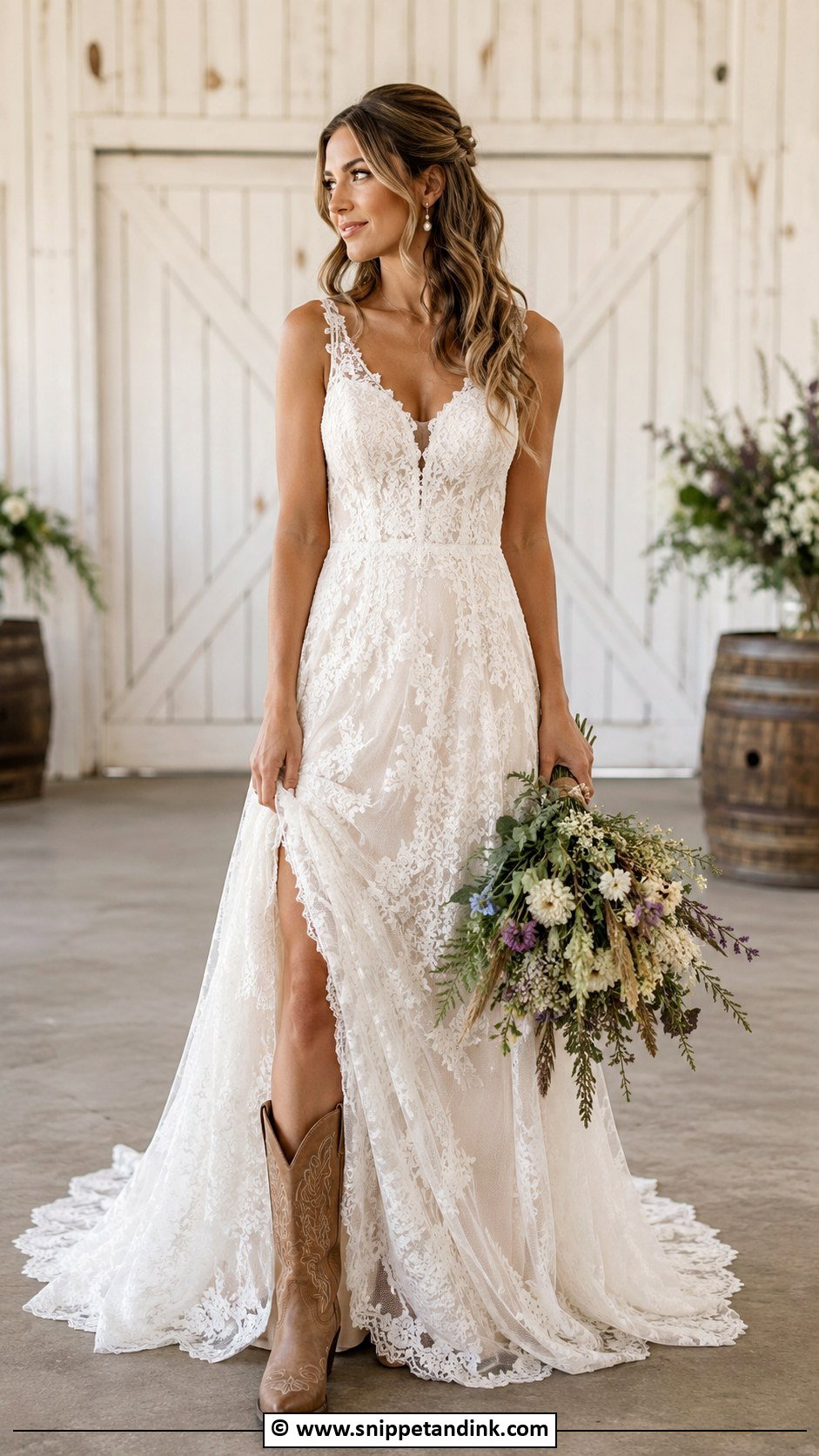 Lace Country Western Wedding Dress - Snippet and Ink - 25 Country Western Wedding Dresses