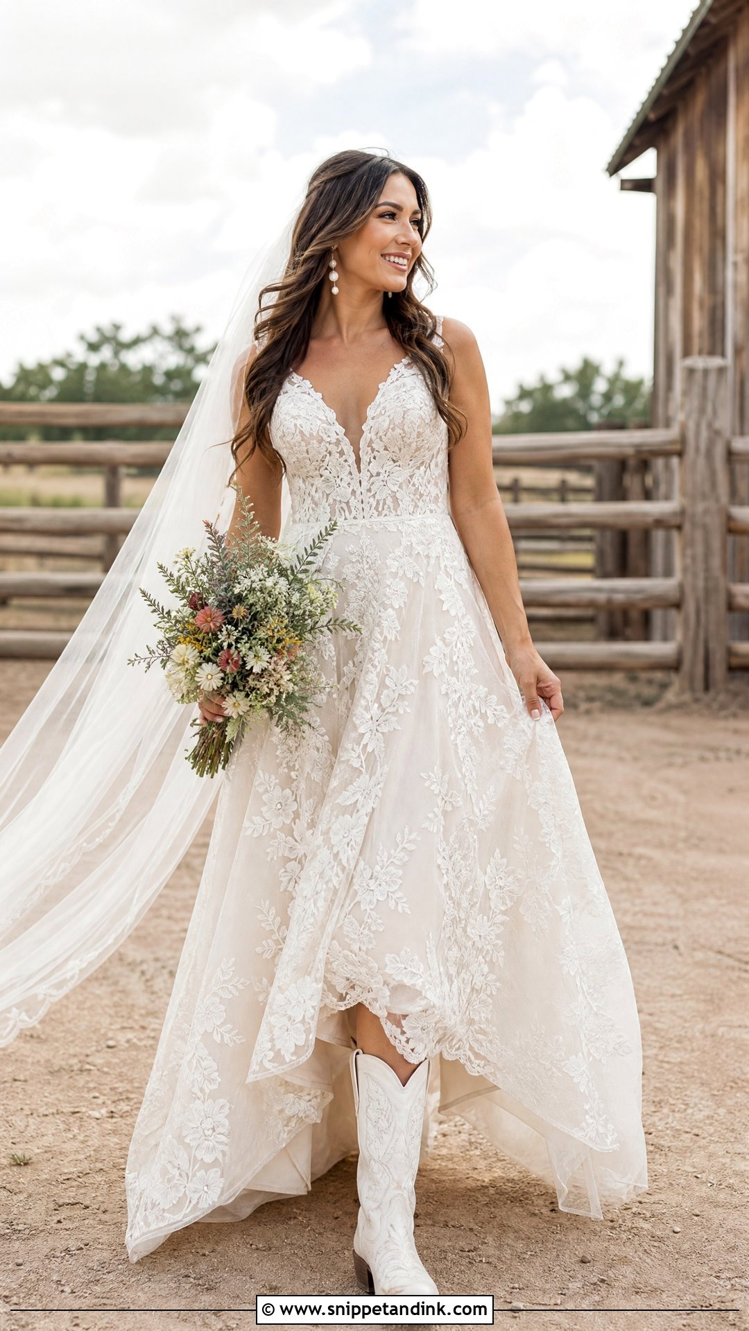 Lace Cowgirl Wedding Dress With Boots - Snippet and Ink - 25 Cowgirl Wedding Dress with Boots Ideas