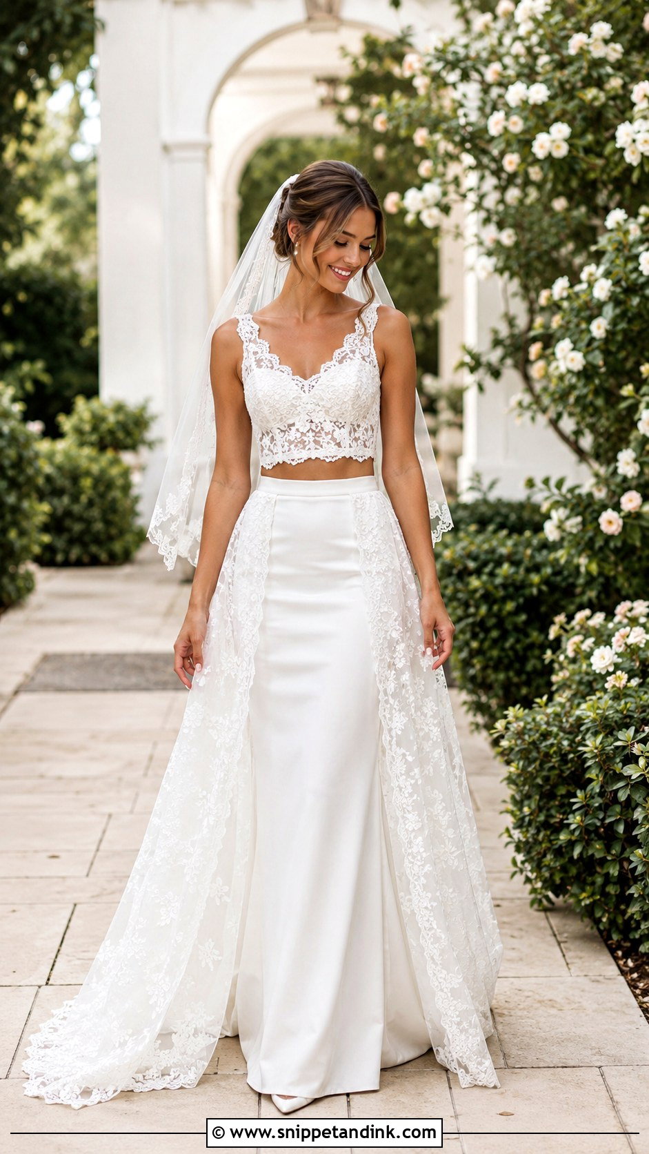 Lace Detachable 2 Piece Wedding Dress - Snippet and Ink - 20 Detachable 2 Piece Wedding Dress Ideas