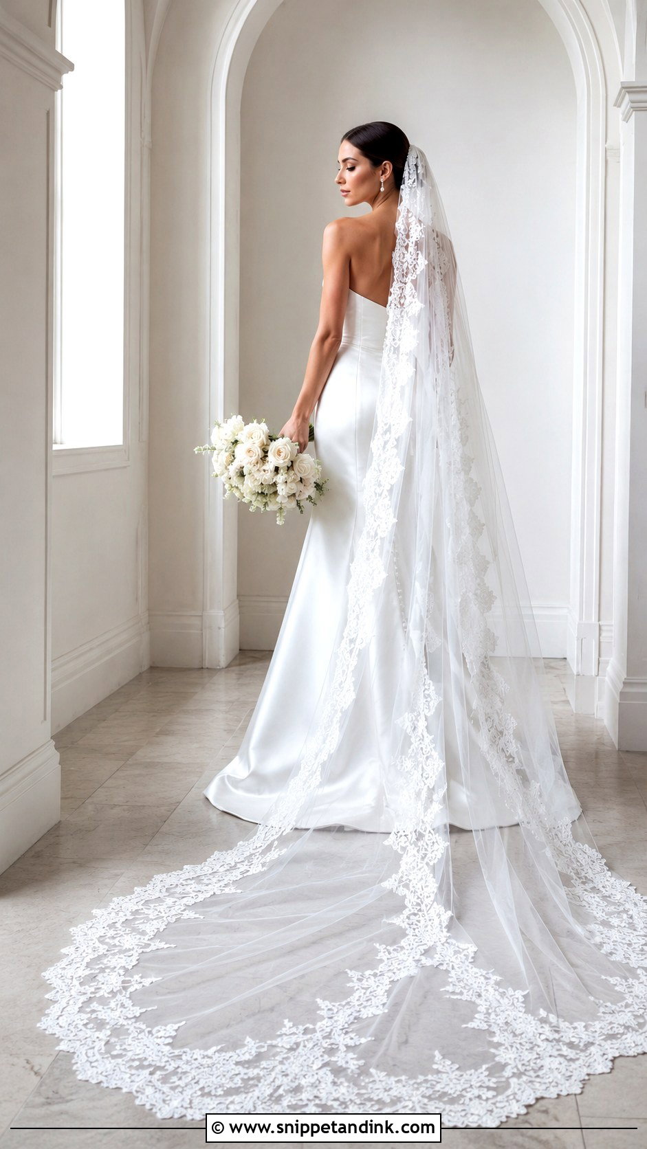 Lace Edge Custom Veil - Snippet and Ink - 25 Custom Veil Ideas