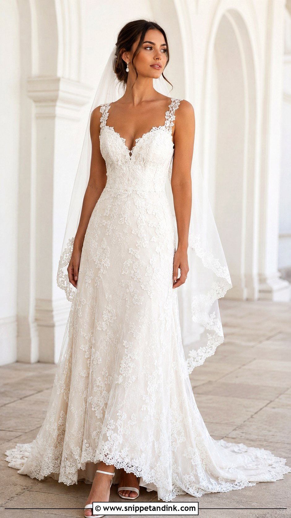 Lace Embroidery Wedding Dress - Snippet and Ink - 25 Embroidery Wedding Dress Ideas