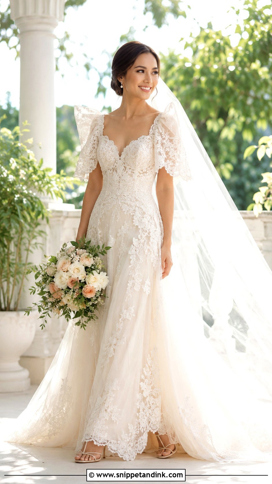 Lace Filipiniana Wedding Gown - Snippet and Ink - 25 Filipiniana Wedding Gown Ideas