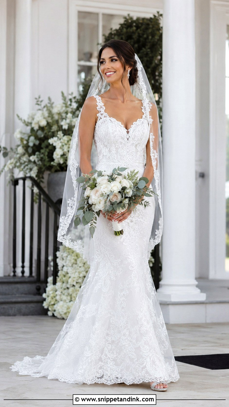 Lace Fit And Flare Wedding Dress - Snippet and Ink - 25 Romantic Lace Wedding Dress Ideas