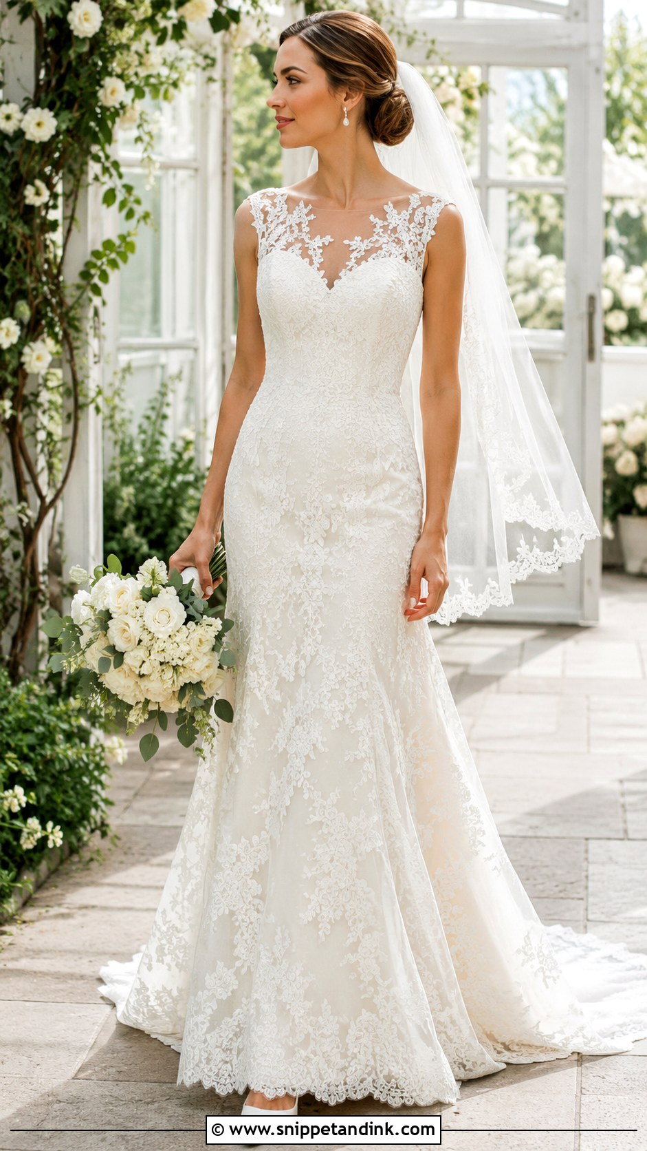 Lace Fit and Flare Wedding Dress - Snippet and Ink - 20 Fit and Flare Wedding Dresses
