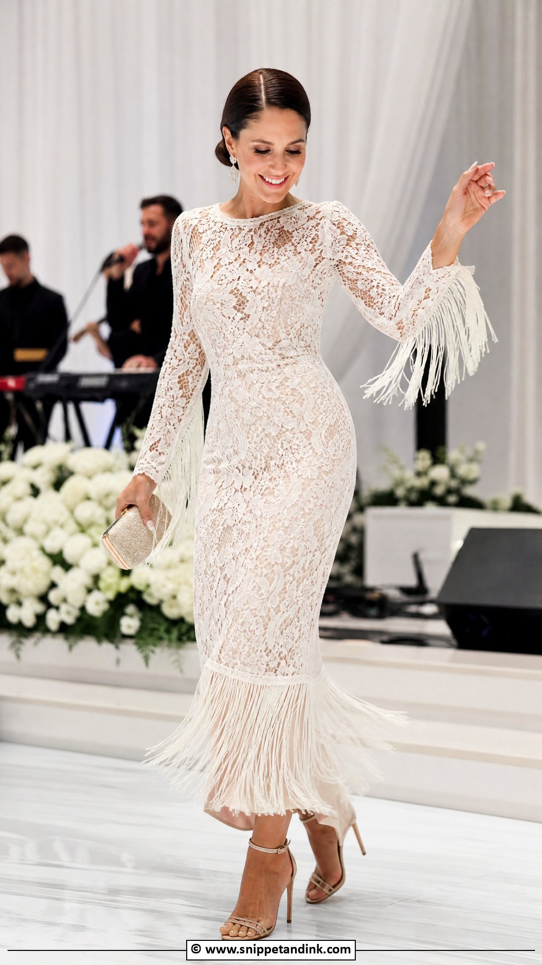 Lace Fringe Gown For Wedding - Snippet and Ink - 35 Latest Lace Styles for Wedding