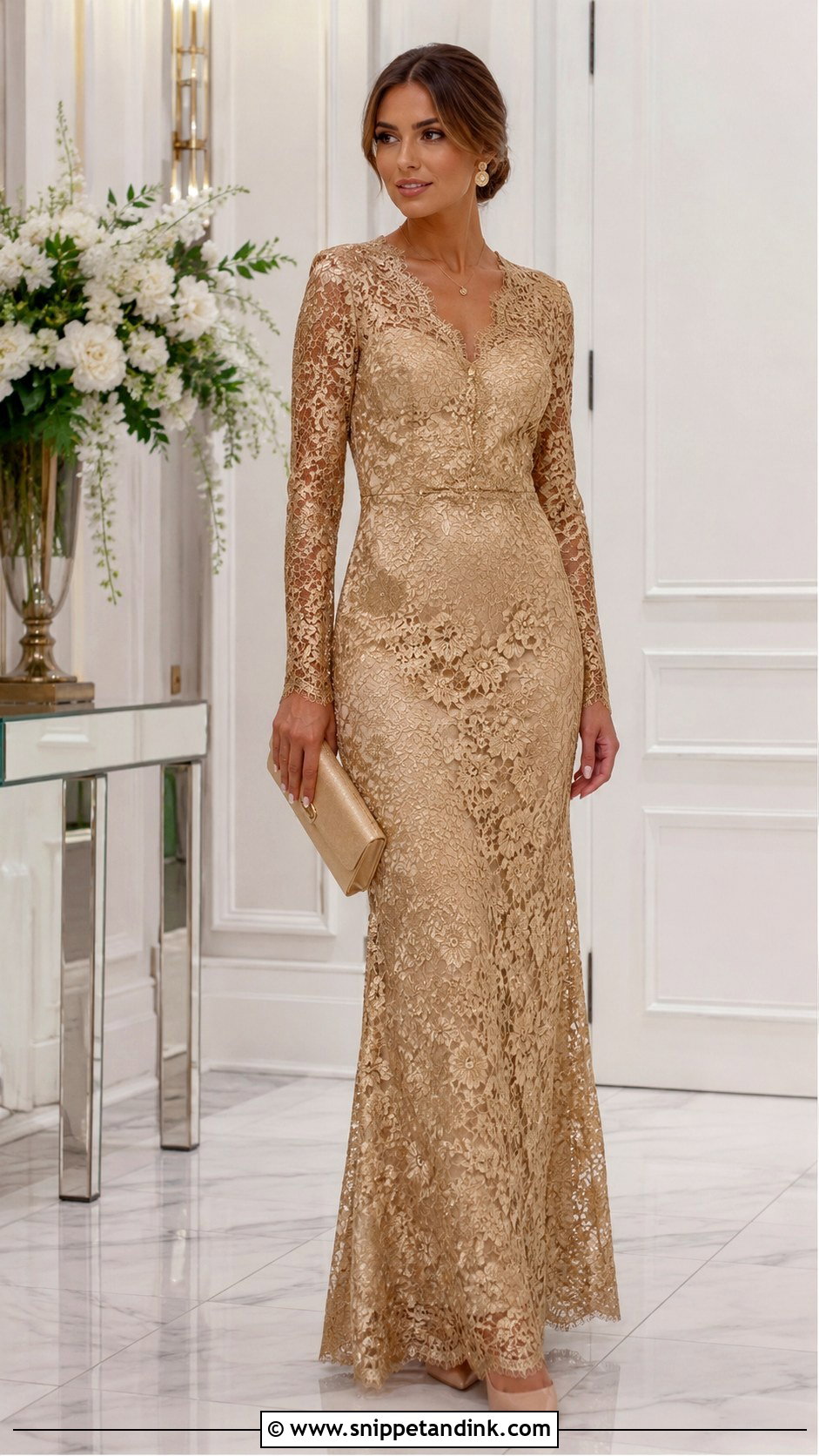 Lace Gown With Satin Lining Outfit - Snippet and Ink - 25 Sample Lace Gown Styles