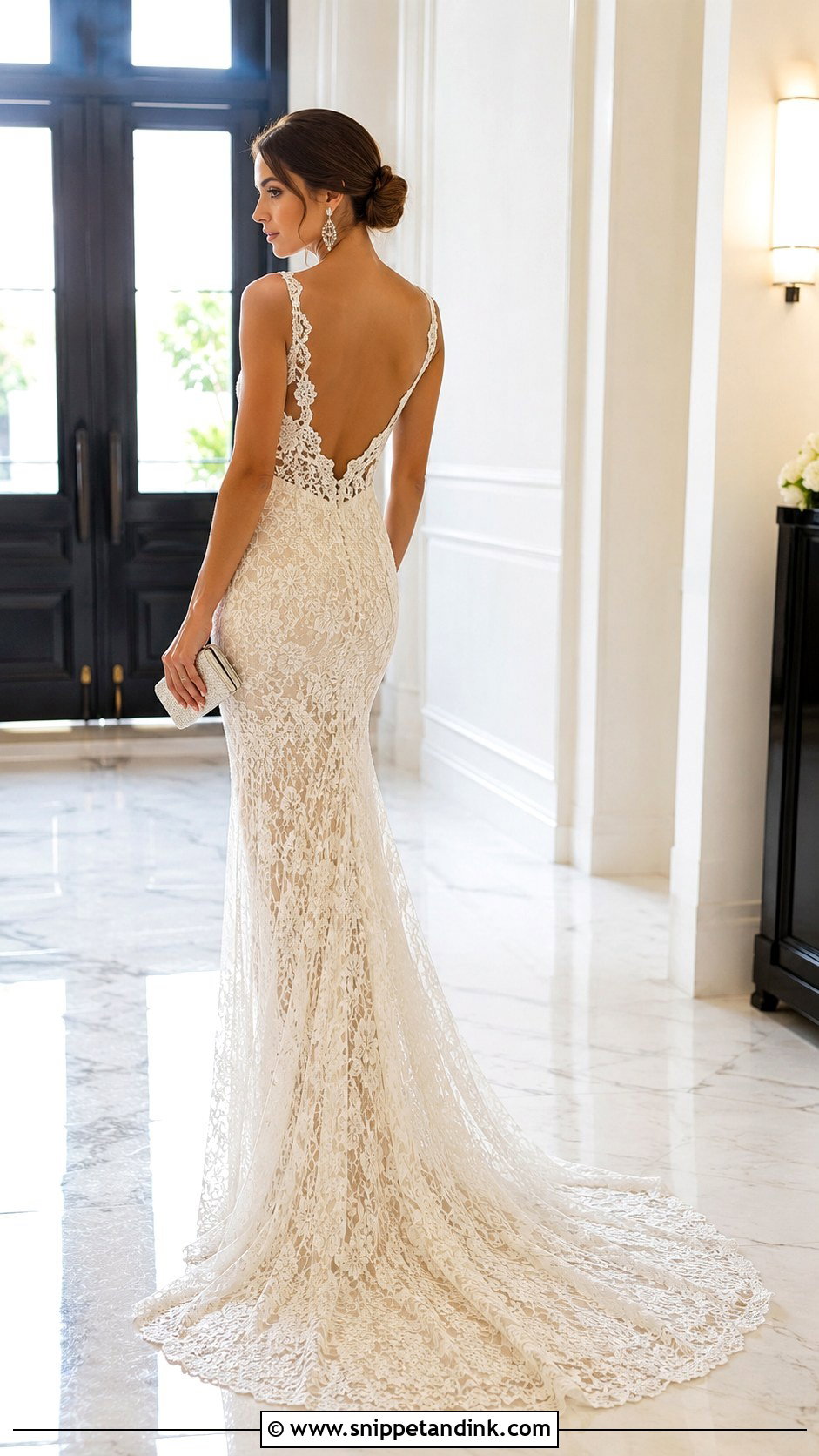Lace Gown With Train - Snippet and Ink - 25 Latest Lace Gown Styles