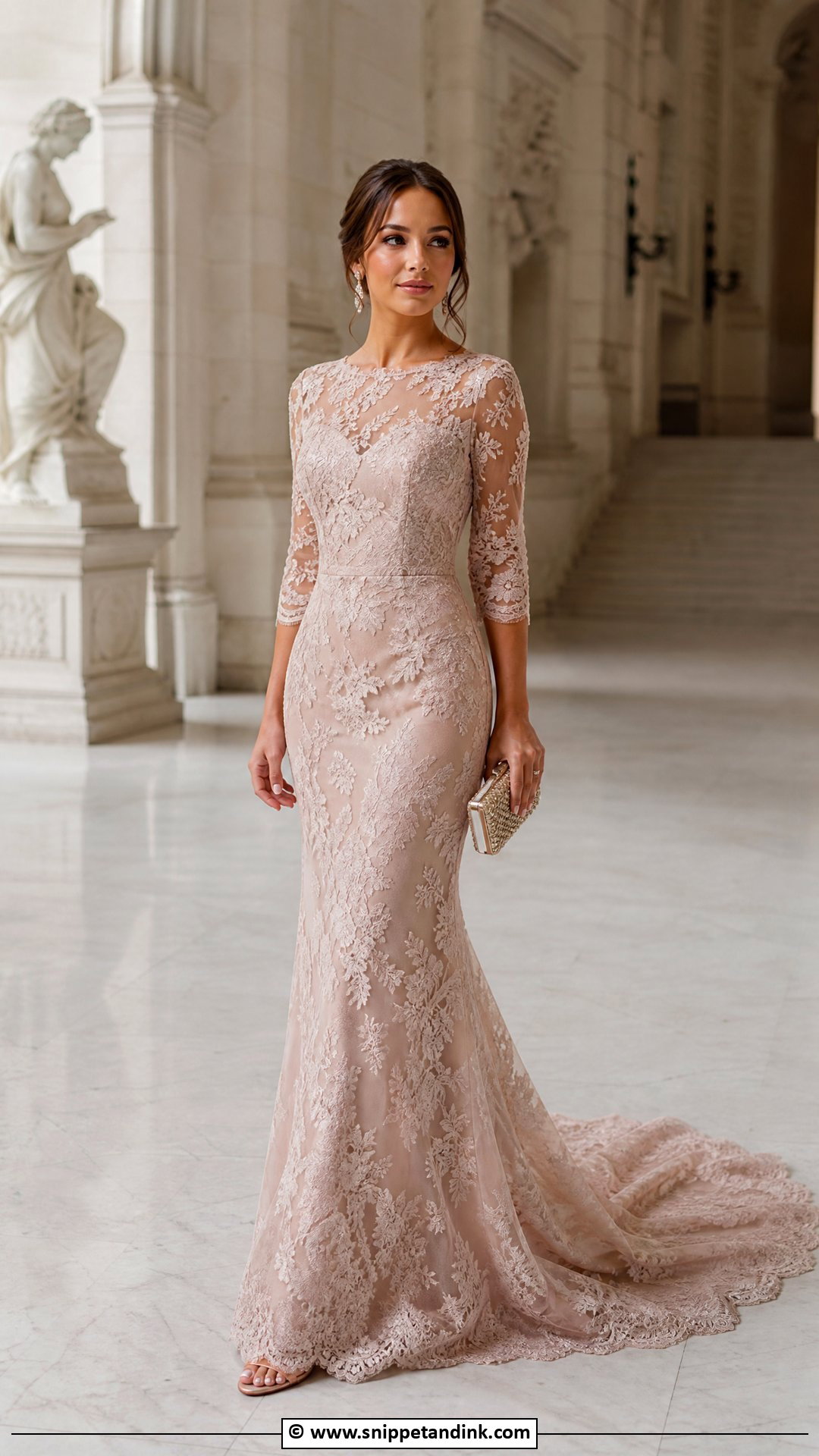 Lace Gown With Train - Snippet and Ink - 35 Lace Gown Ideas