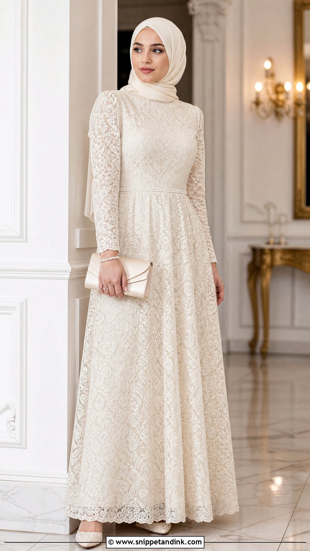 Lace Hijabi Princess Dress - Snippet and Ink - 20 Hijabi Princess Dress Ideas