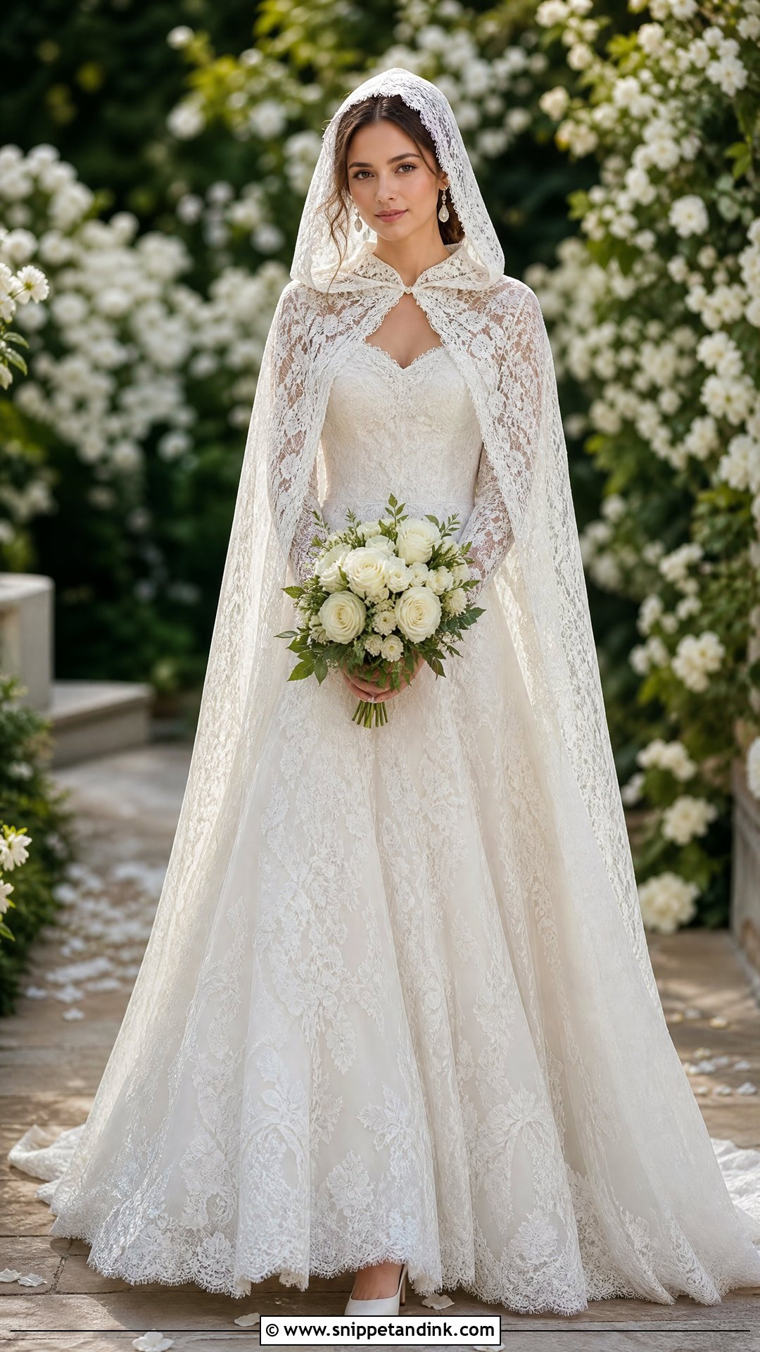 Lace Hooded Wedding Dress - Snippet and Ink - 20 Wedding Dress with Hood Ideas
