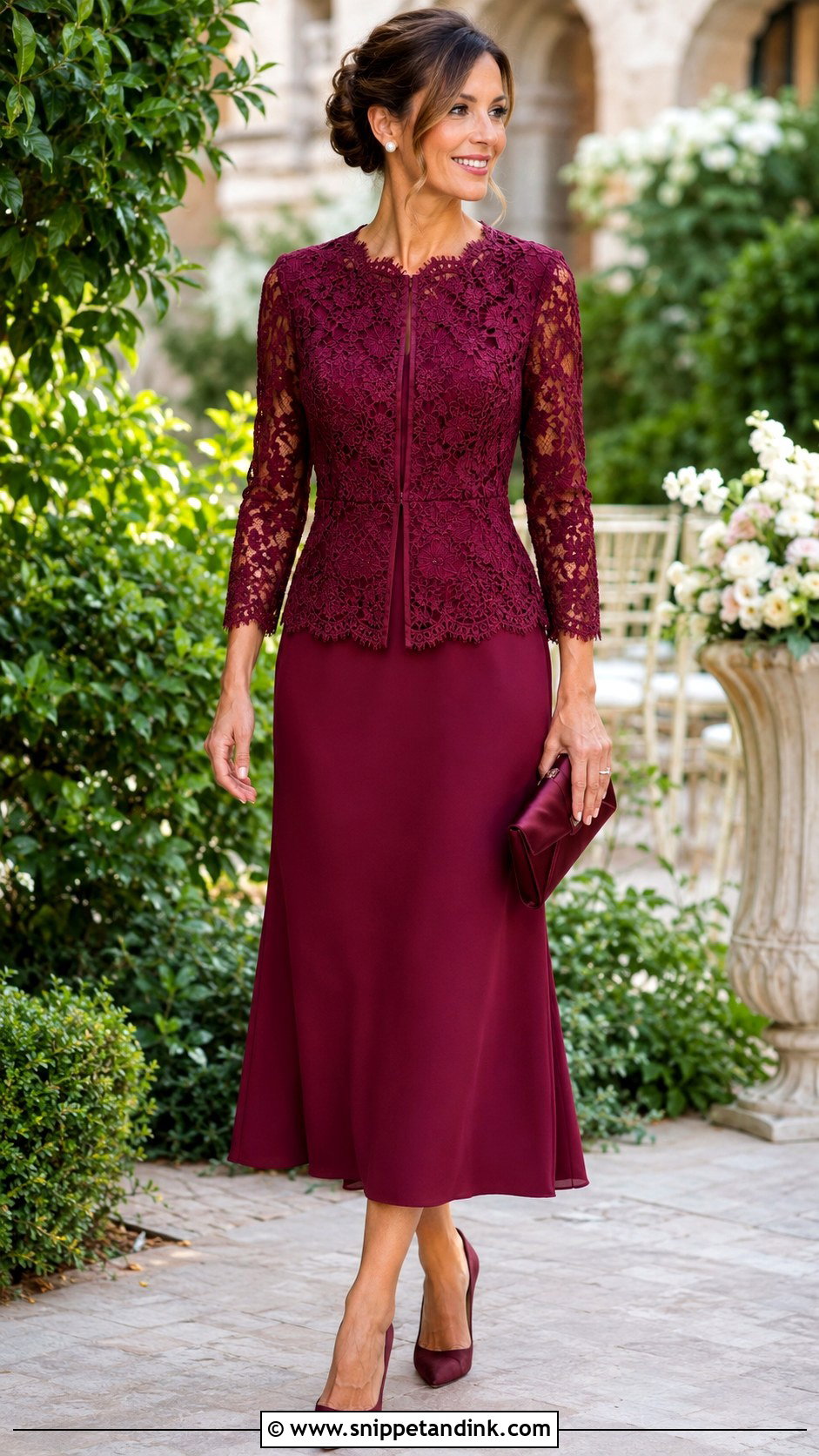 Lace Jacket With Crepe Dress - Snippet and Ink - 20 Jackets to Wear with Dresses to Wedding