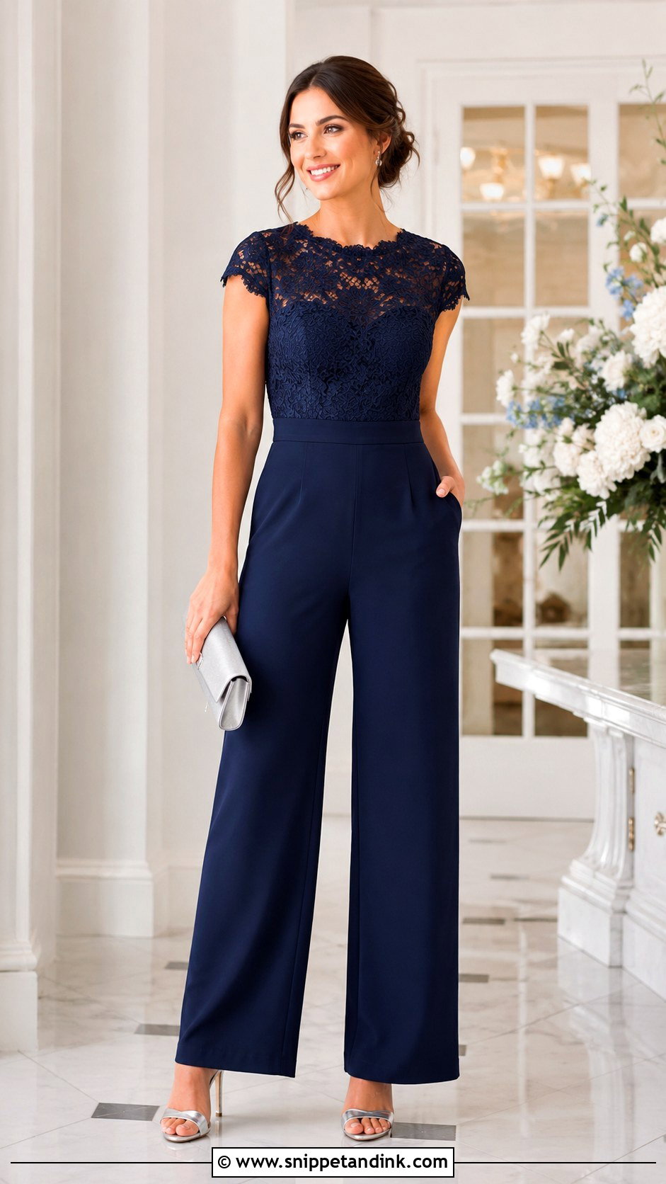 Lace Jumpsuit Wedding Guest Outfit - Snippet and Ink - 25 Jumsute Outfit Wedding Ideas