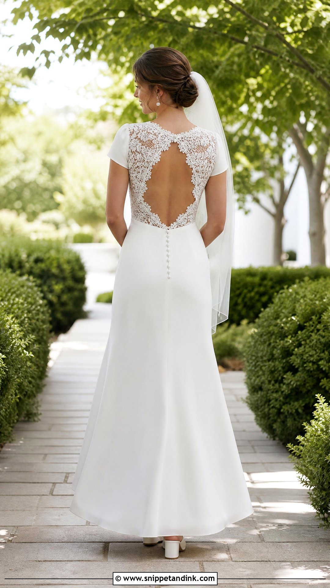 Lace Keyhole Back Wedding Dress - Snippet and Ink - 20 Simple Backless Wedding Dress Ideas