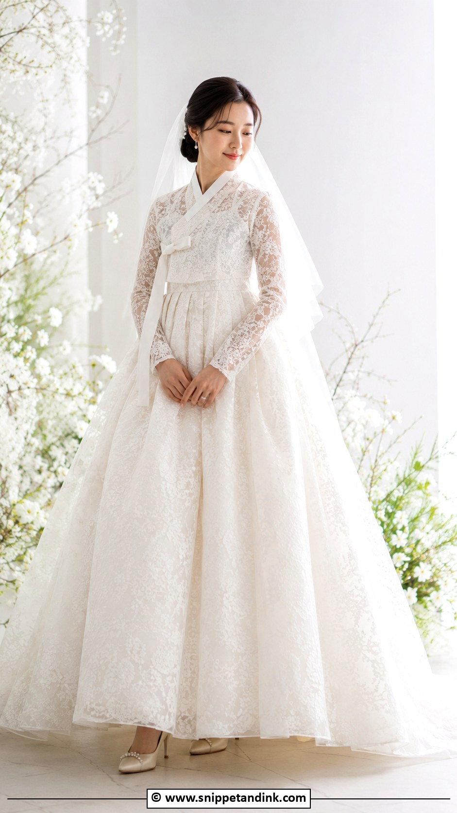 Lace Korean Wedding Dress - Snippet and Ink - 25 Korean Wedding Dresses