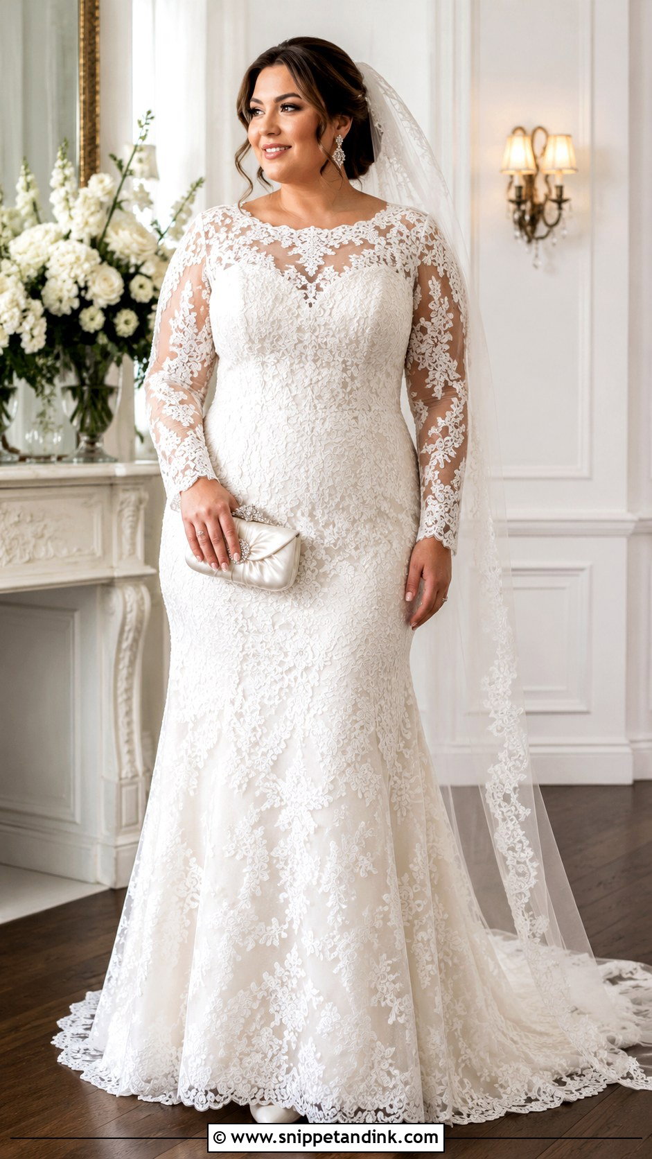 Lace Long Sleeve Bridal Gown - Snippet and Ink - 20 Bridal Women Ideas