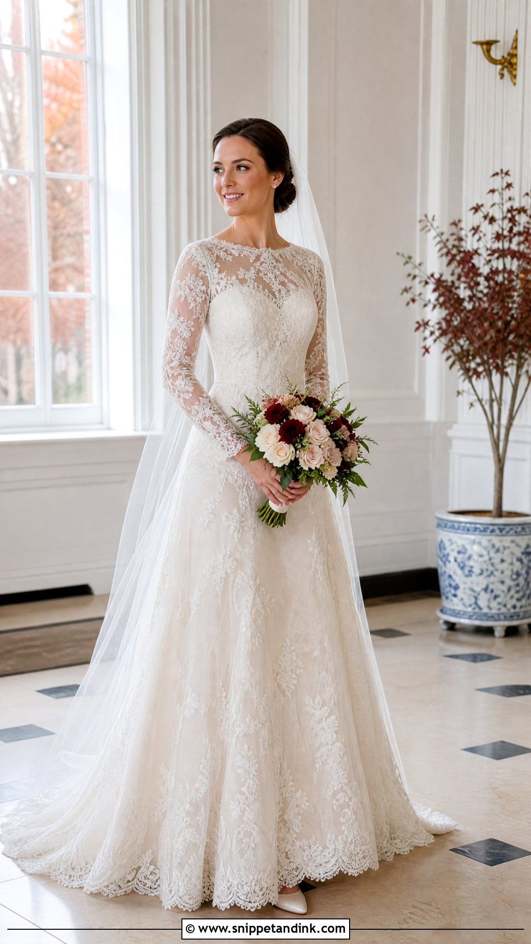 Lace Long Sleeve Bridal Gown - Snippet and Ink - 25 Elegant Bridal Gown Ideas