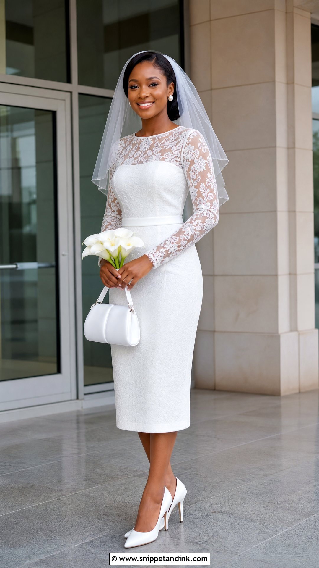 Lace Long Sleeve Court Wedding Dress - Snippet and Ink - 25 Court Wedding Dress in Nigeria Ideas