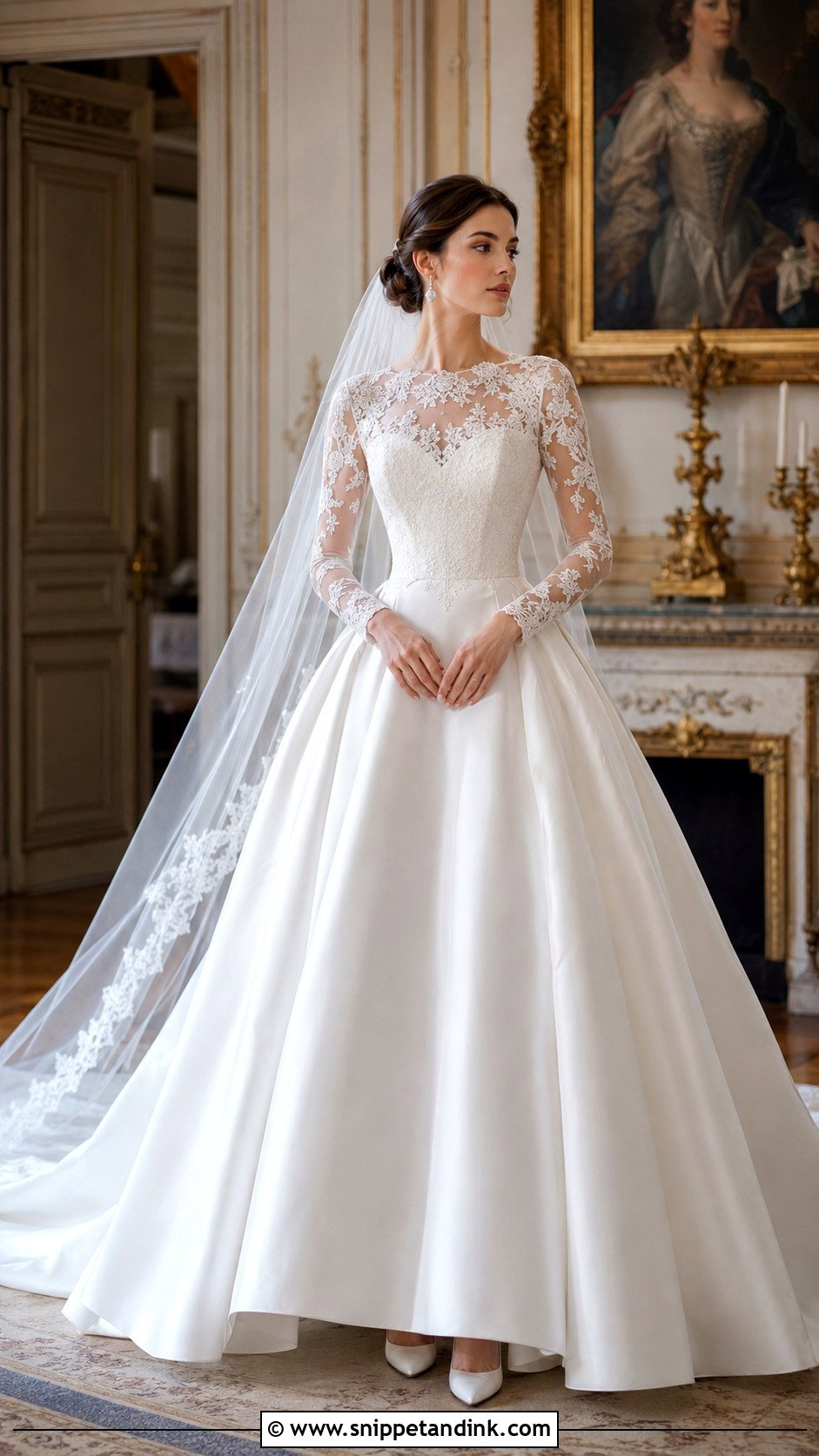 Lace Long Sleeve Princess Ball Gown Wedding Dress - Snippet and Ink - 20 Dream Wedding Dresses Ball Gown Princesses