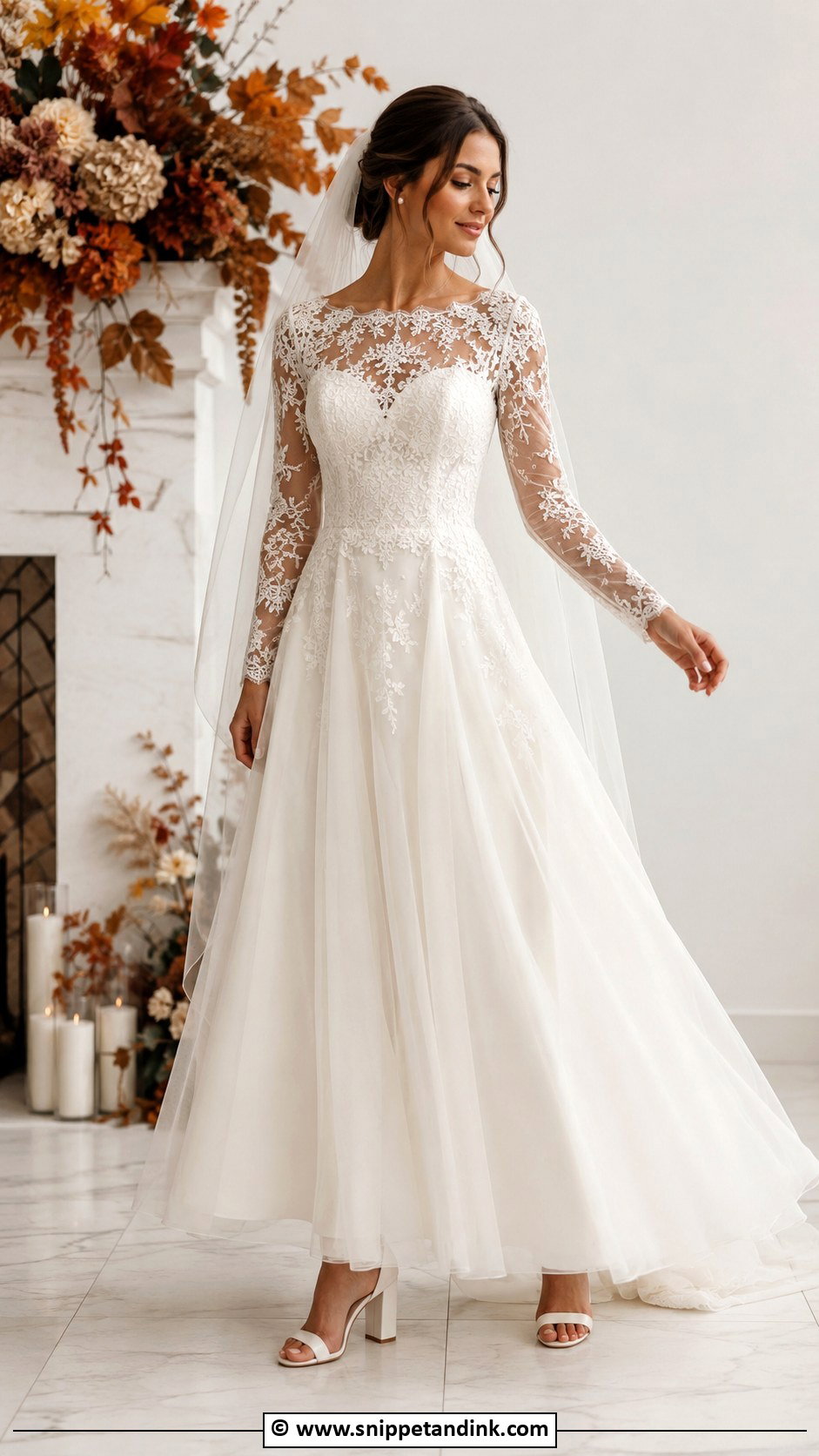 Lace Long Sleeve Wedding Dress - Snippet and Ink - 30 Wedding Dress Inspiration Ideas
