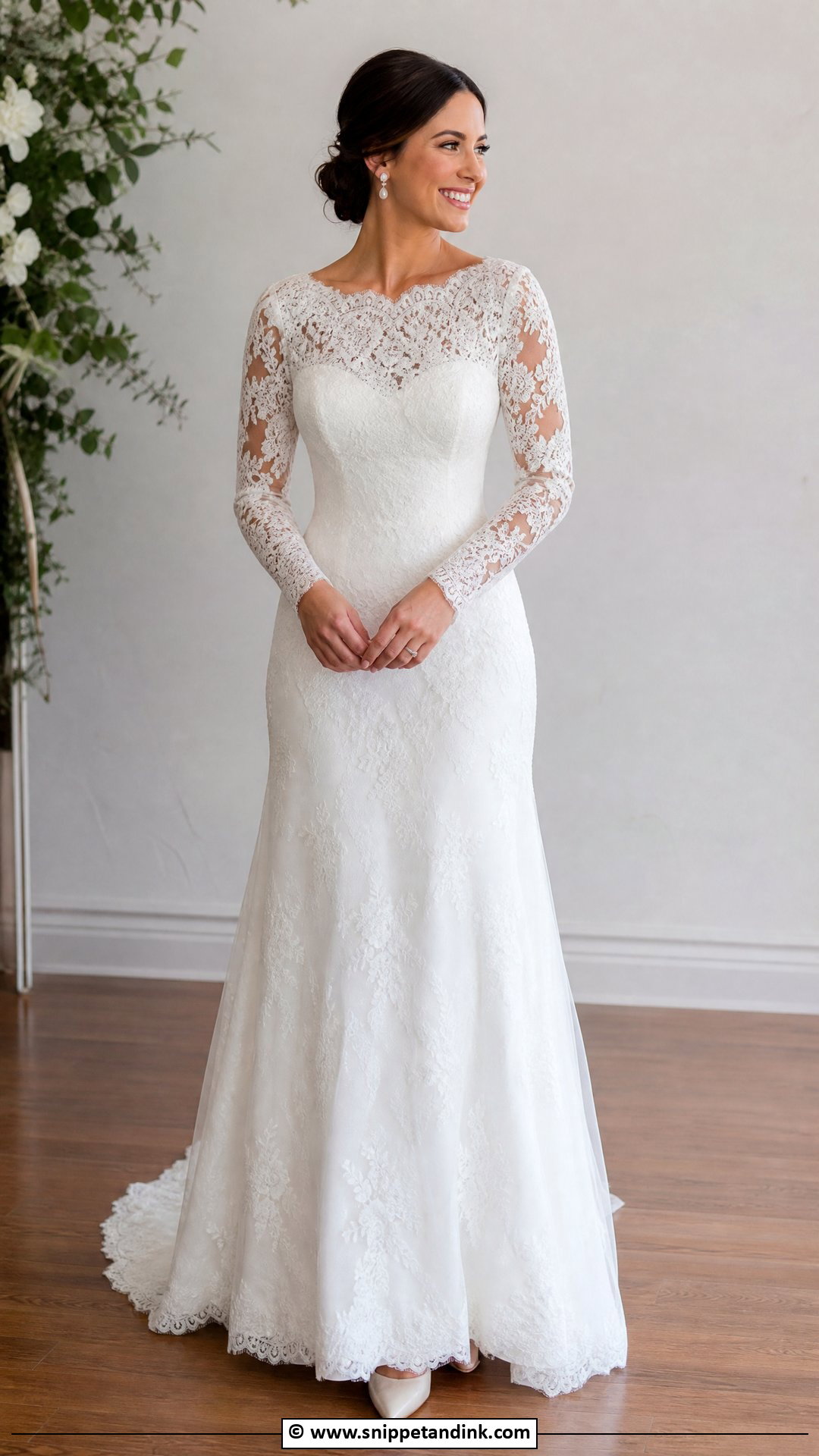 Lace Long Sleeve Wedding Dress - Snippet and Ink - 35 Lace Styles for Wedding