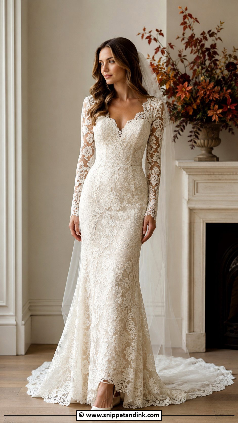 Lace Long Sleeve Wedding Dress - Snippet and Ink - 35 Unique Wedding Dresses
